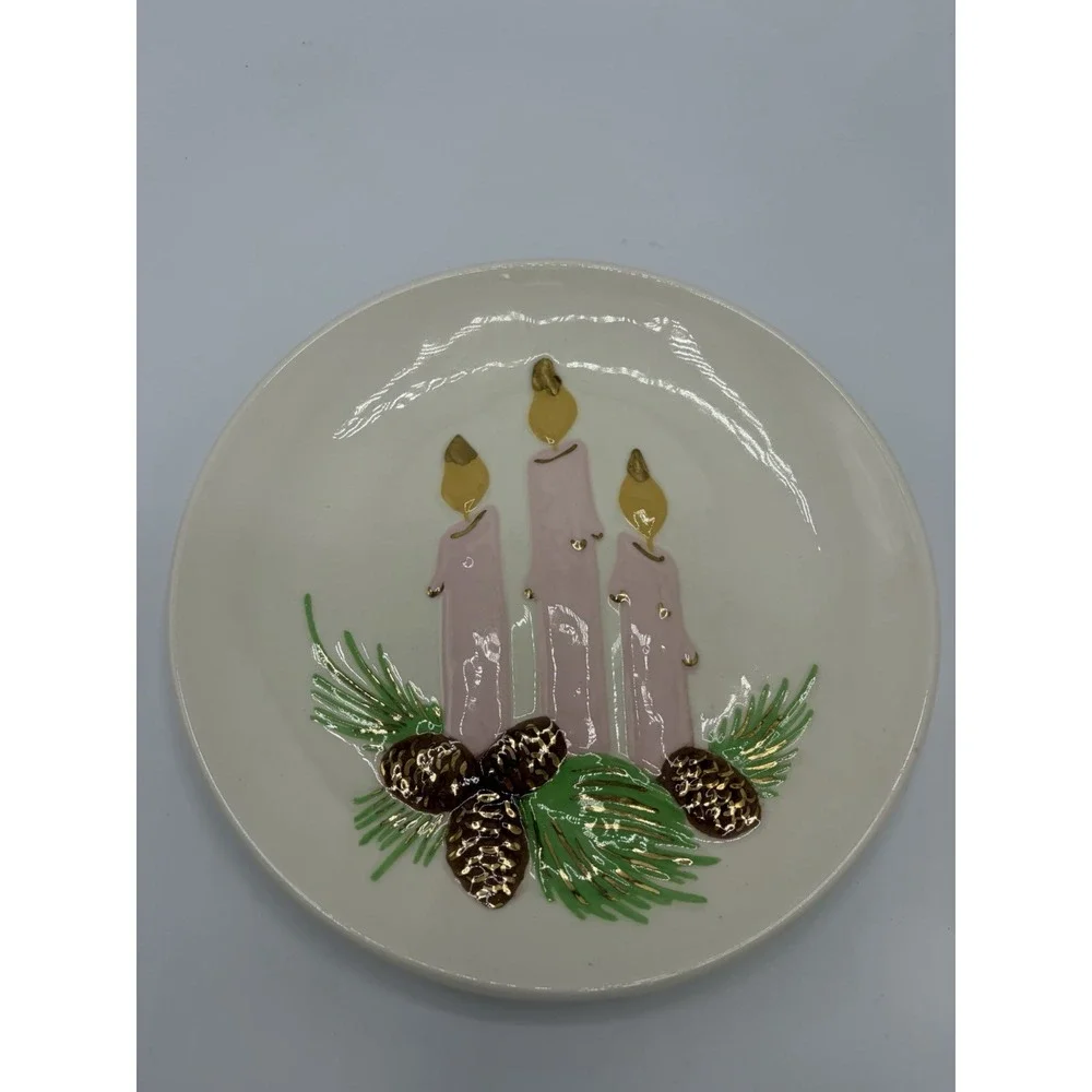Jamar Mallory Ceramic Studio Christmas Plates Holiday 9